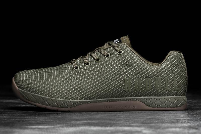 Women's Nobull Army Dark Gum Trainers Green | SG G2929S